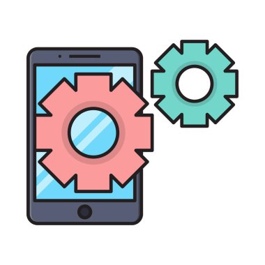 Geliştirme vektörü düz renk simgesi