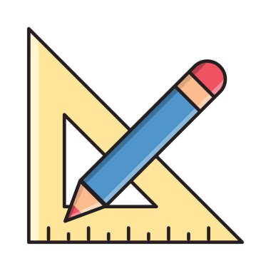 vektör düz renk simgesini ölç