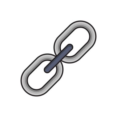 zincir vektör düz renk simgesi