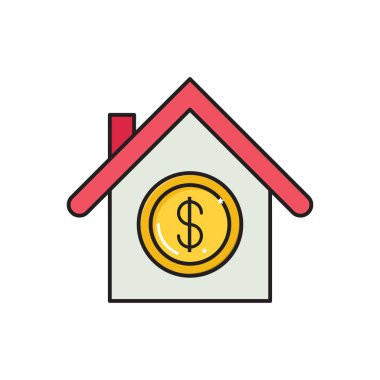 Dolar vektörü düz renk simgesi