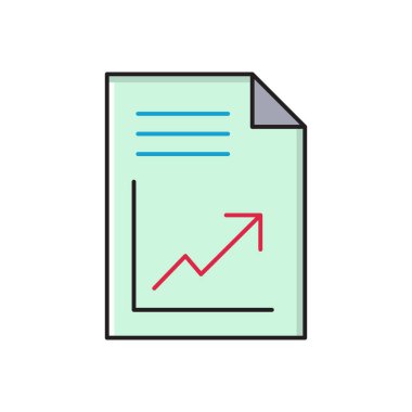 dosya vektörü düz renk simgesi