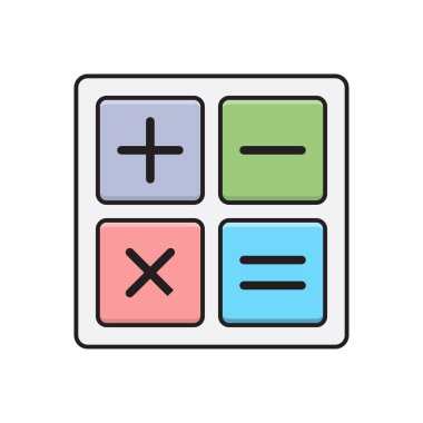 muhasebe vektörü düz renk simgesi