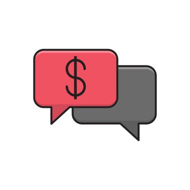 Dolar vektörü düz renk simgesi