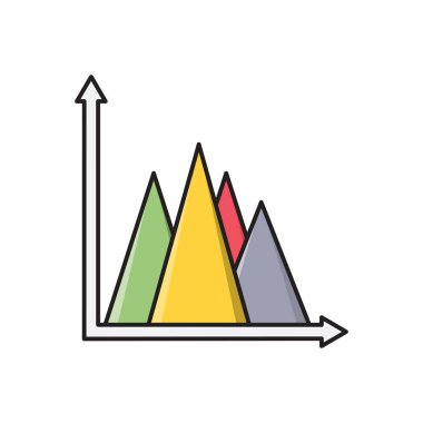 grafik vektörü düz renk simgesi