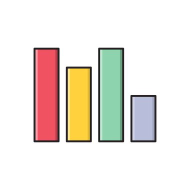 grafik vektörü düz renk simgesi