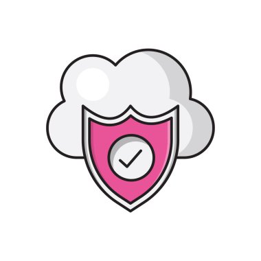 kalkan vektörü düz renk simgesi