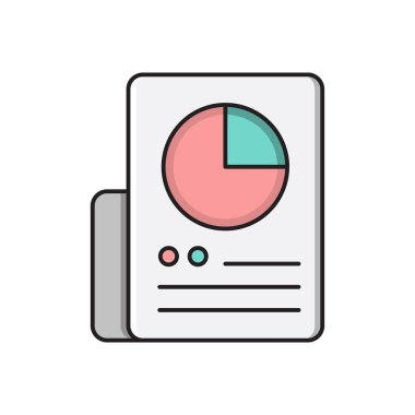 finans vektörü düz renk simgesi