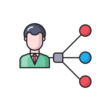 kullanıcı vektörü düz renk simgesi