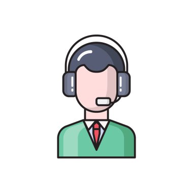 kullanıcı vektörü düz renk simgesi