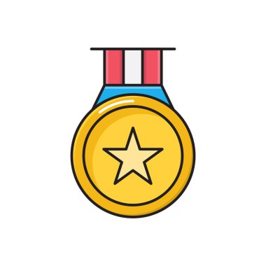 rozet vektörü düz renk simgesi