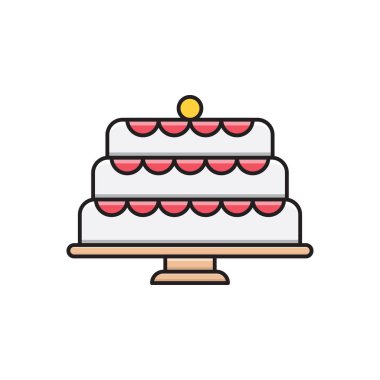 kek vektörü düz renk simgesi