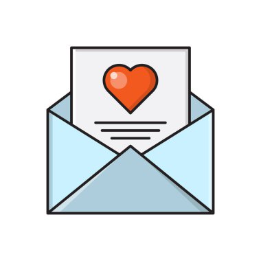 ileti vektörü düz renk simgesi