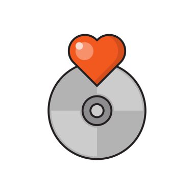 disk vektörü düz renk simgesi