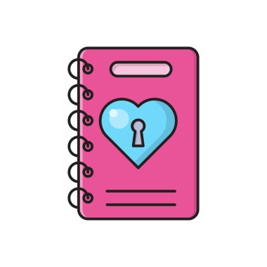 kalp vektörü düz renk simgesi