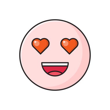 Gülen vektör düz renk simgesi