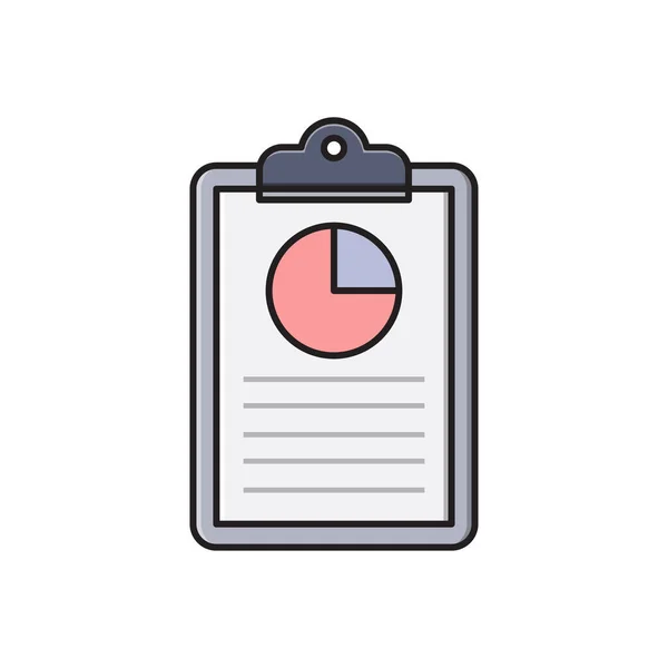 Clipboard Vector Flat Color Icon — 스톡 벡터