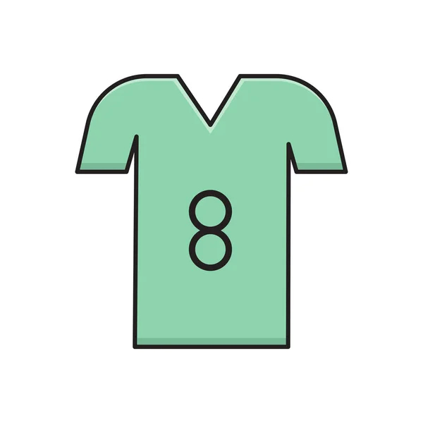 Shirt Vektor Flache Farbe Symbol — Stockvektor