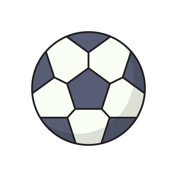 Vector Fútbol Icono Color Plano — Archivo Imágenes Vectoriales