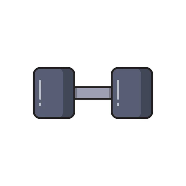 Barbell Vector Flat Color Icon — Stock Vector