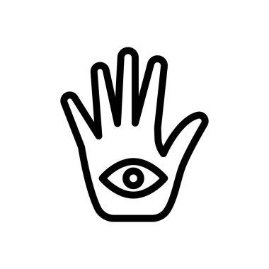 Astroloji vektörü ince çizgi simgesi