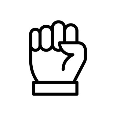 El vektörü ince çizgi simgesi