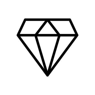 mücevher vektörü ince çizgi simgesi