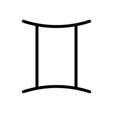 Zodiac vektör ince çizgi simgesi