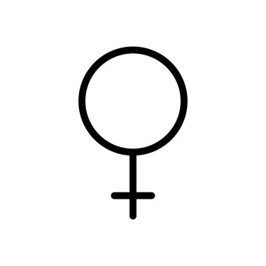 Venüs vektör ince çizgi simgesi