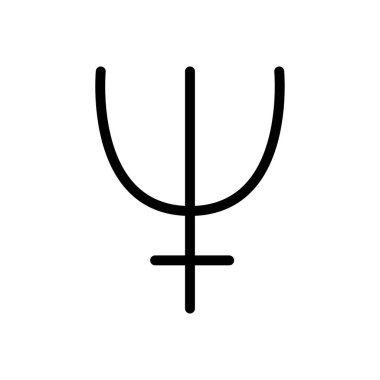 Astroloji vektörü ince çizgi simgesi