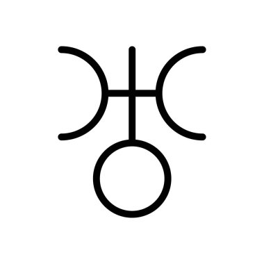 Astroloji vektörü ince çizgi simgesi