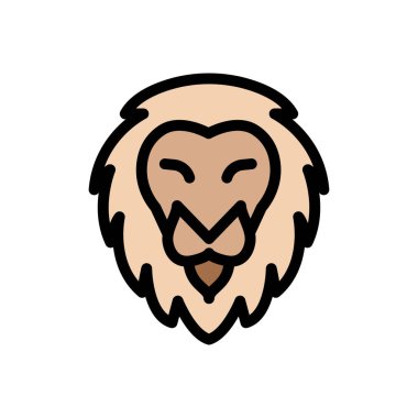 burç vektörü düz renk simgesi