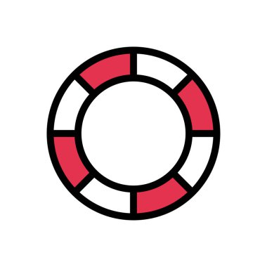 burç vektörü düz renk simgesi