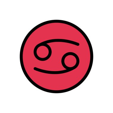 burç vektörü düz renk simgesi