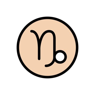 Astroloji vektörü düz renk simgesi