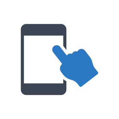 Tıklama vektörü renk simgesi