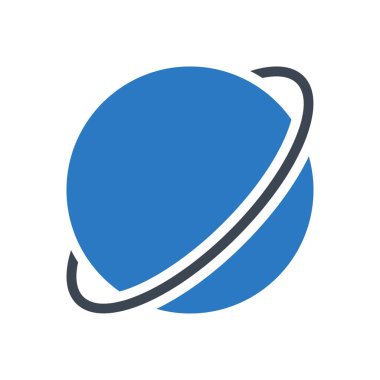 Satürn vektör renk simgesi