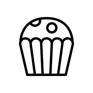 Kek vektörü ince çizgi simgesi