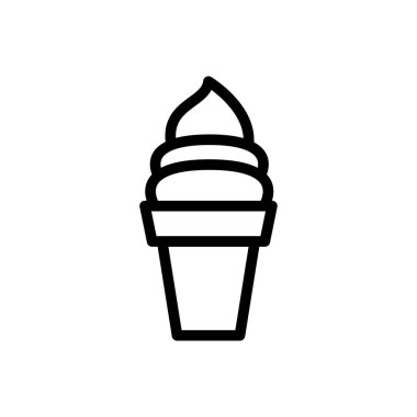 dondurma vektörü ince çizgi simgesi