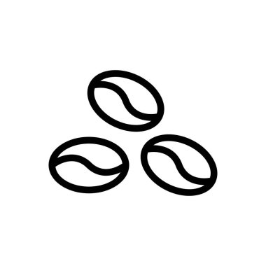 fasulye vektörü ince çizgi simgesi