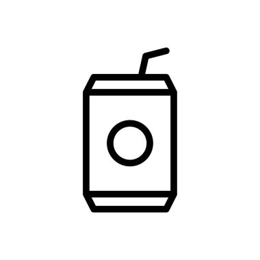 meyve suyu vektörü ince çizgi simgesi