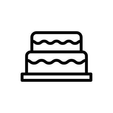 tatlı vektör ince çizgi simgesi