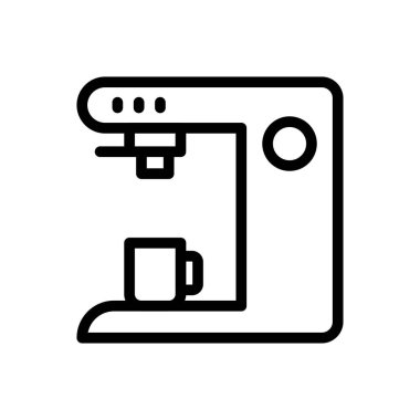 makine vektörü ince çizgi simgesi