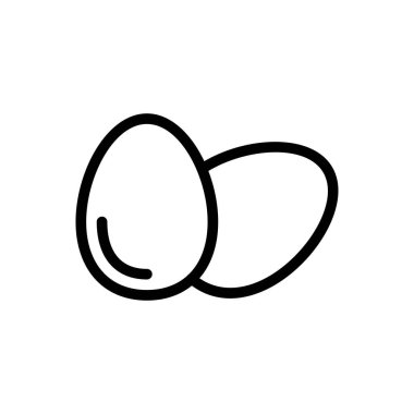 omlet vektörü ince çizgi simgesi