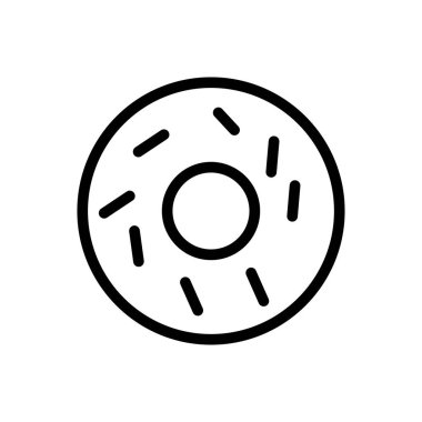 tatlı vektör ince çizgi simgesi