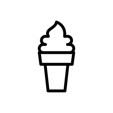 dondurma vektörü ince çizgi simgesi