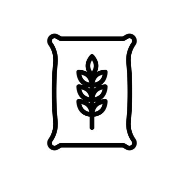 çuval vektörü ince çizgi simgesi