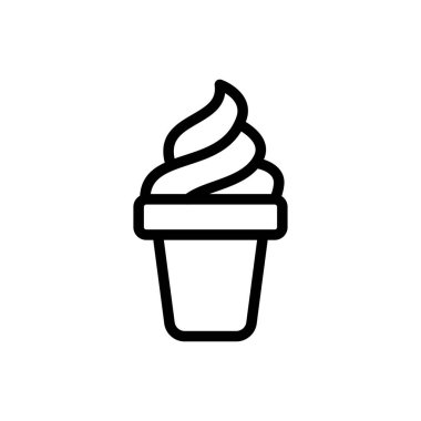 krema vektörü ince çizgi simgesi