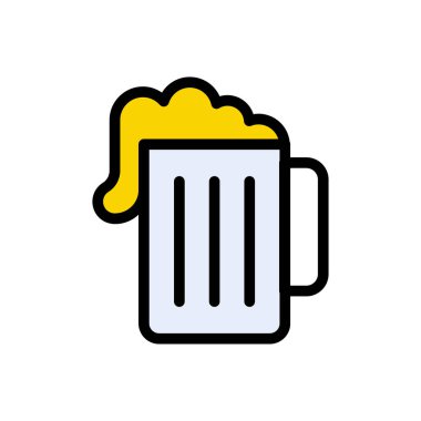 içecek vektörü düz renk simgesi