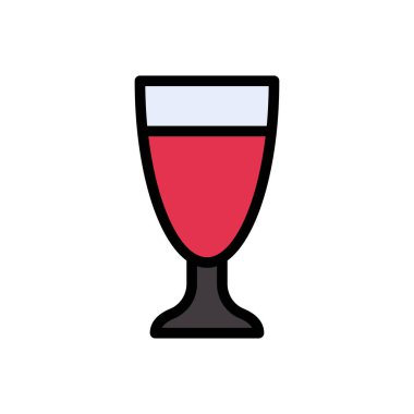 meyve suyu vektörü düz renk simgesi