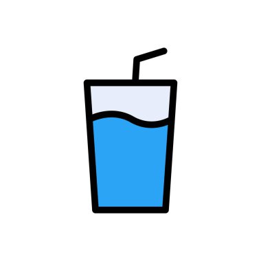 meyve suyu vektörü düz renk simgesi